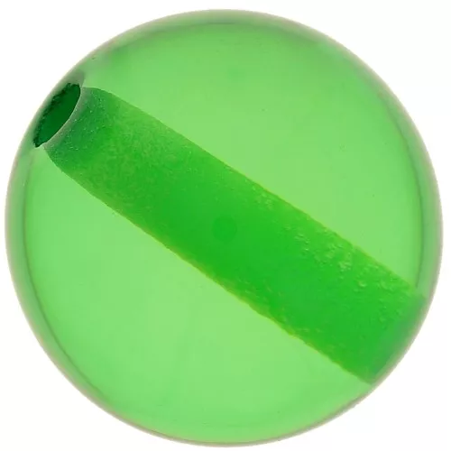 Perle en résine transparente 14 mm - Vert prairie x1