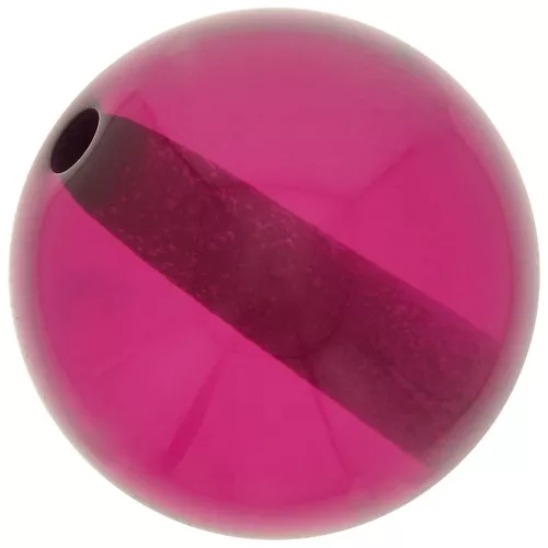 Perle en résine transparente 14 mm - Pourpre x1
