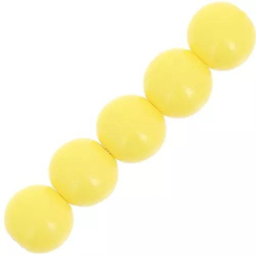 Perles en résine opaque 6 mm - Jaune soleil x10