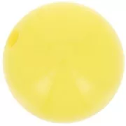 Perle en résine opaque 14 mm - Jaune soleil x1