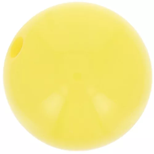 Perle en résine opaque 14 mm - Jaune soleil x1