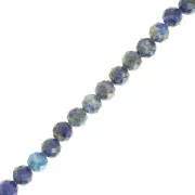 Perles rondes facettées 4 mm pierre gemme - Lapis lazuli x39cm