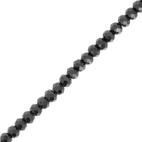 Perles rondes aplaties facettées 4x3 mm pierre gemme - Spinelle x36cm