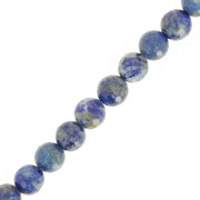 Perles rondes facettées 6.5 mm pierre gemme  - Lapis lazuli x38cm