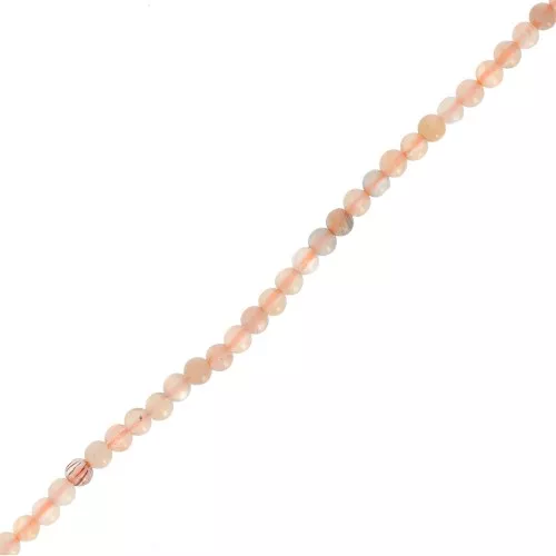 Perles rondes 2 mm pierre gemme - Mix de Pierre de lune Peach x40cm