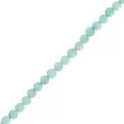 Perles rondes facettées 3.5 mm pierre gemme - Larimar x32cm