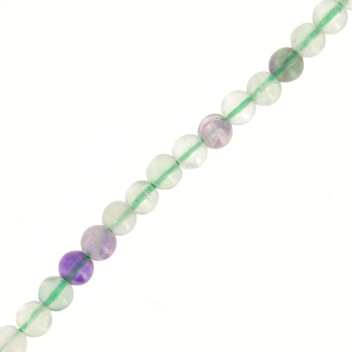 Perles rondes 4 mm pierre gemme - Fluorite x38cm