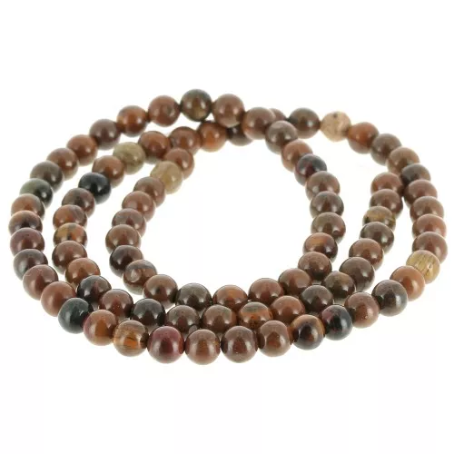 Perles rondes 4 mm pierre gemme - Oeil de tigre x40cm