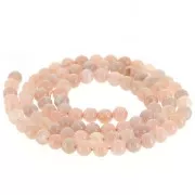 Perles rondes 4 mm pierre gemme - Mix de Pierre de lune Peach x38cm