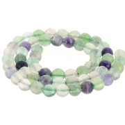 Perles rondes 6 mm pierre gemme - Fluorite x38cm|raw }}