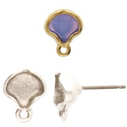 Cymbal - Clous d'oreilles pour Ginko 12x10 mm - Kamares - Argenté vieilli x2