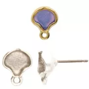 Cymbal - Clous d'oreilles pour Ginko 12x10 mm - Kamares - Argenté vieilli x2