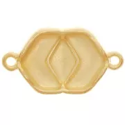 Cymbal - Intercalaire pour perles Chevron 23x13 mm - Vatos - Doré à l'or fin x1