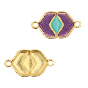 Cymbal - Intercalaire pour perles Chevron 23x13 mm - Vatos - Doré à l'or fin x1