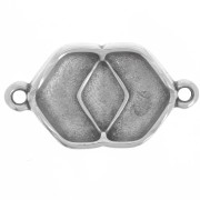 Cymbal - Intercalaire pour perles Chevron 23x13 mm - Vatos - Argenté vieilli x1|raw }}