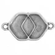 Cymbal - Intercalaire pour perles Chevron 23x13 mm - Vatos - Argenté vieilli x1