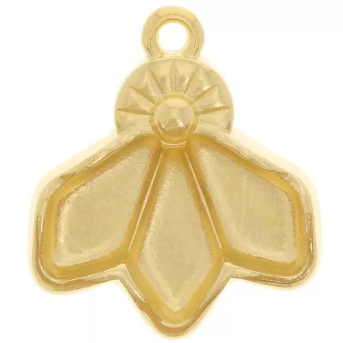 Cymbal - Breloque pour perle Kite 19x17 mm - Dentro - Doré à l'or fin x1