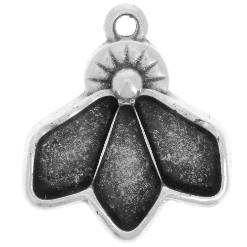 Cymbal - Breloque pour perle Kite 19x17 mm - Dentro - Argenté vieilli x1