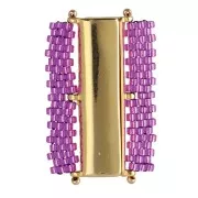 Cymbal - Fermoir aimanté pour perles Delica 11/0 30x13 mm Axos III Doré à l'or fin