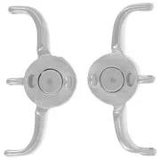 Cymbal Fermoir aimanté pour perles Delica 11/0 30x18 mm Souda III Argenté vieilli