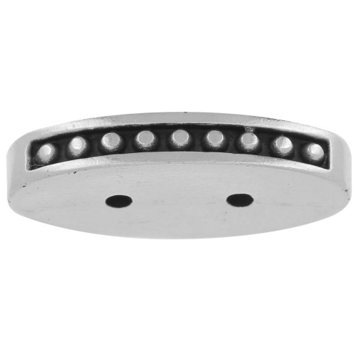 Cymbal - Connecteur pour perles Carrier Bead 21x9.5 mm Lalaria - Argenté vieilli