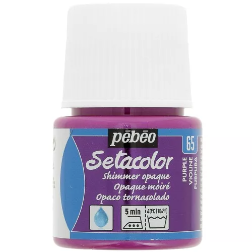 Peinture Setacolor Opaque - Shimmer Violine (n°65) x45ml