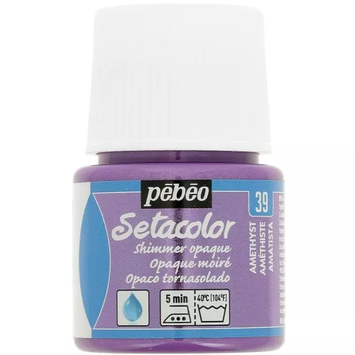 Peinture Setacolor Opaque - Shimmer Amethyste (n°39) x45ml