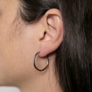 Créoles rondes 24 mm - Fil 2 mm - Acier Inoxydable 304L x2