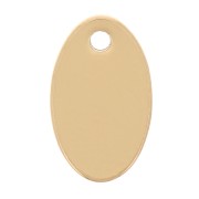 Sequins ovales 10x6 mm - médaille à graver - Acier inoxydable 304 Doré x4
