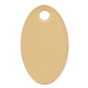 Sequins ovales 12x7 mm - médaille à graver - Acier inoxydable 304 Doré x4|raw }}
