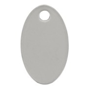 Sequins ovales 12x7 mm - médaille à graver - Acier inoxydable 304 x4