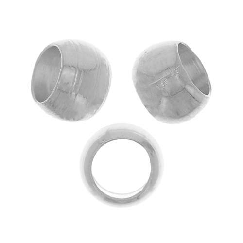 Perles rondes à écraser 4 mm - Placage Argent fin vieilli x25