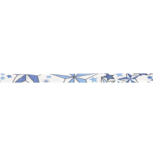Cordon en tissu Liberty - Adelajda - Bleu x1m