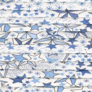 Cordon en tissu Liberty - Adelajda - Bleu x1m