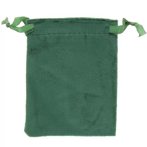Pochon en velours fin pour bijoux 80x100 mm - Vert sapin x1
