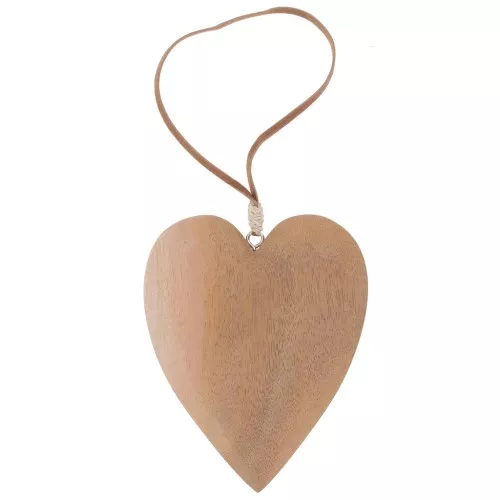 Suspension coeur 99x79 mm à décorer par Puca® en bois brut x1