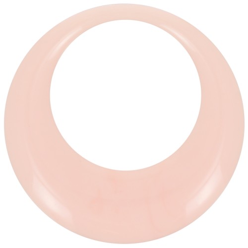 Pendentif rond évidé en résine opaque 44 mm - Rose clair x1