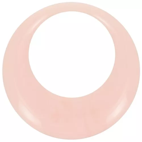 Pendentif rond évidé en résine opaque 44 mm - Rose clair x1