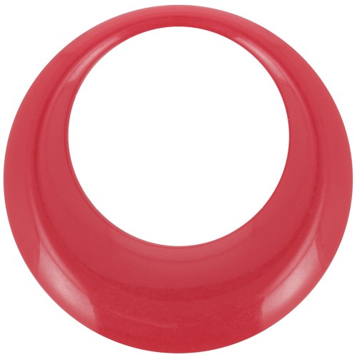 Pendentif rond évidé en résine opaque 44 mm - Rouge foncé x1
