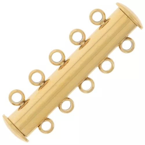 Fermoir aimanté et coulissant 5 rangs 30 mm - Acier inoxydable 304 Doré x1