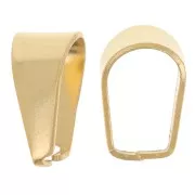 Bélières 10 mm sans anneau - Acier inoxydable 304 Doré x5