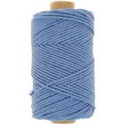 Bobine de cordon en coton pour macramé 2 mm - Bleu clair x100m