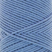 Bobine de cordon en coton pour macramé 2 mm - Bleu clair x100m