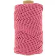 Bobine de cordon en coton pour macramé 2 mm - Vieux rose x100m
