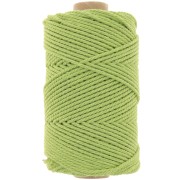 Bobine de cordon en coton pour macramé 2 mm - Vert menthe x100m