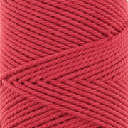 Bobine de cordon en coton pour macramé 2 mm - Rouge x100m