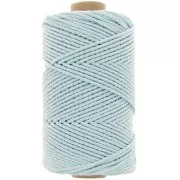 Bobine de cordon en coton pour macramé 2 mm - Celeste x100m