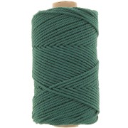 Bobine de cordon en coton pour macramé 2 mm - Vert bouteille x100m|raw }}