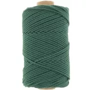 Bobine de cordon en coton pour macramé 2 mm - Vert bouteille x100m