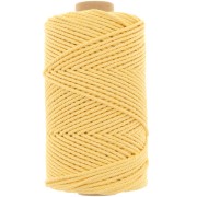 Bobine de cordon en coton pour macramé 2 mm - Jaune pâle x100m|raw }}